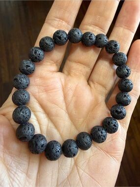 Unisex Natural Volcanic Lava Rock Aromatherapy Bracelet